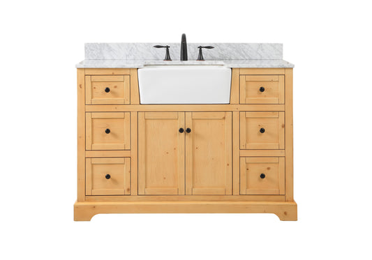 48 inch Single Bathroom Vanity in Natural Wood