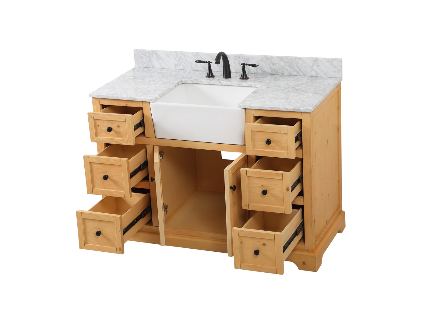 48 inch Single Bathroom Vanity in Natural Wood