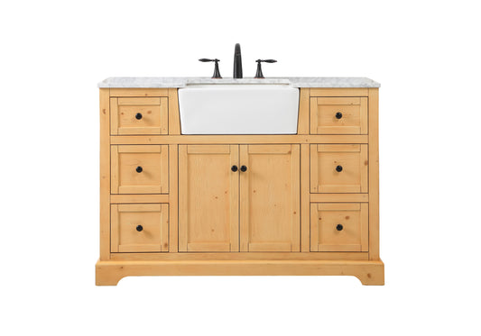 48 inch Single Bathroom Vanity in Natural Wood