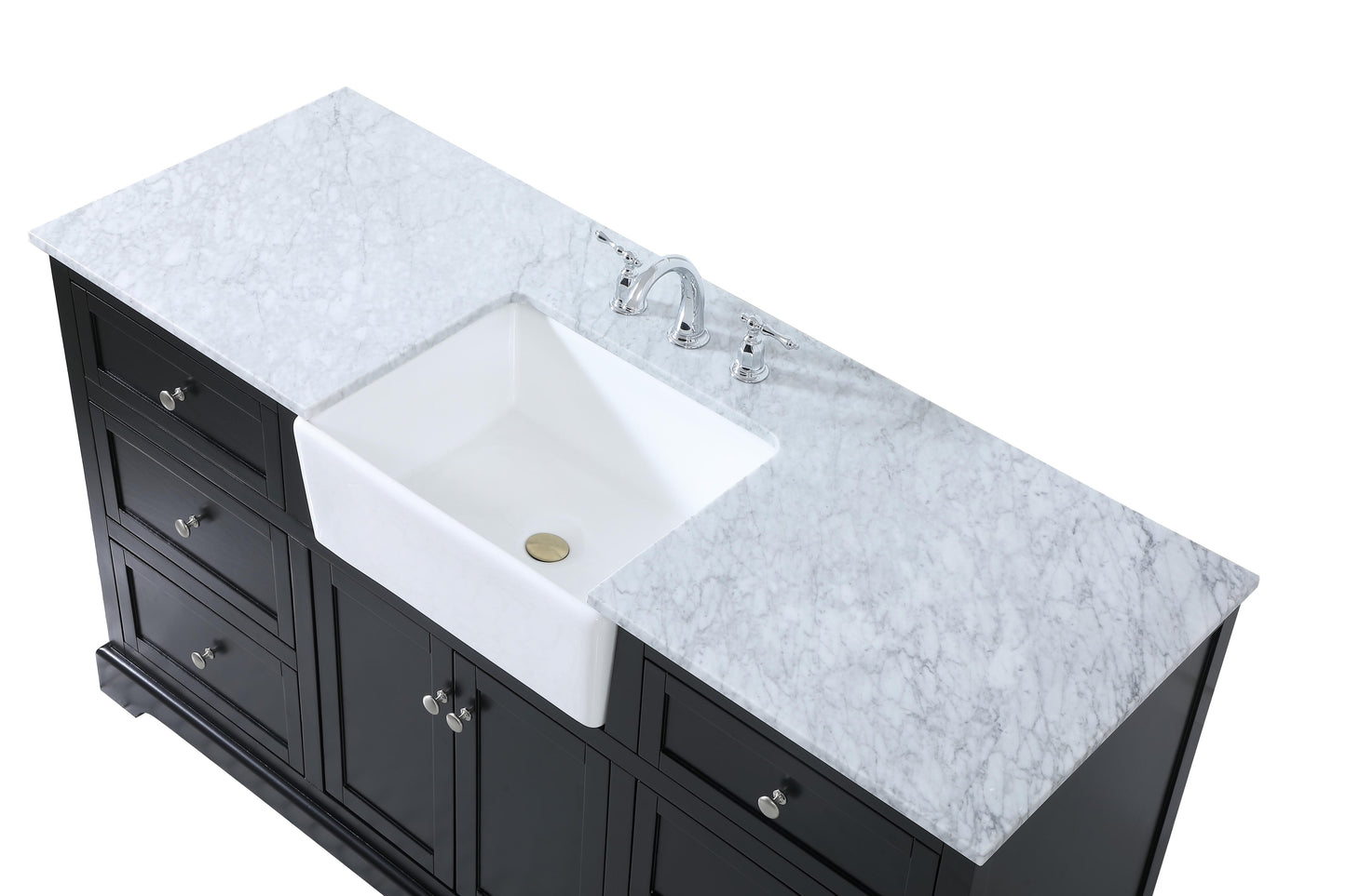 60 inch Single Bathroom Vanity in Black