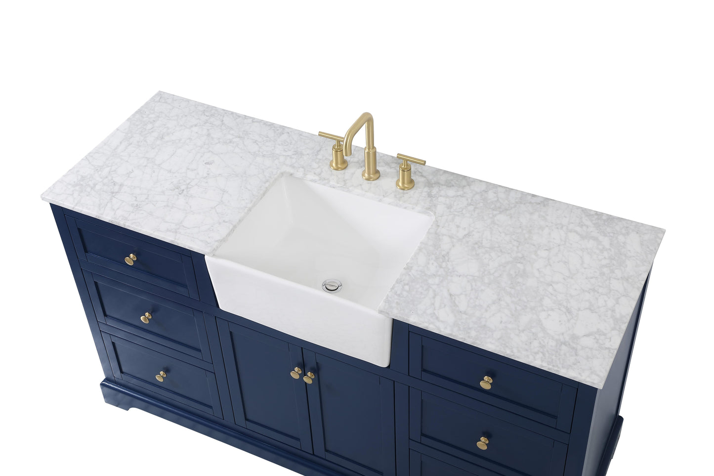 60 inch Single Bathroom Vanity in Blue