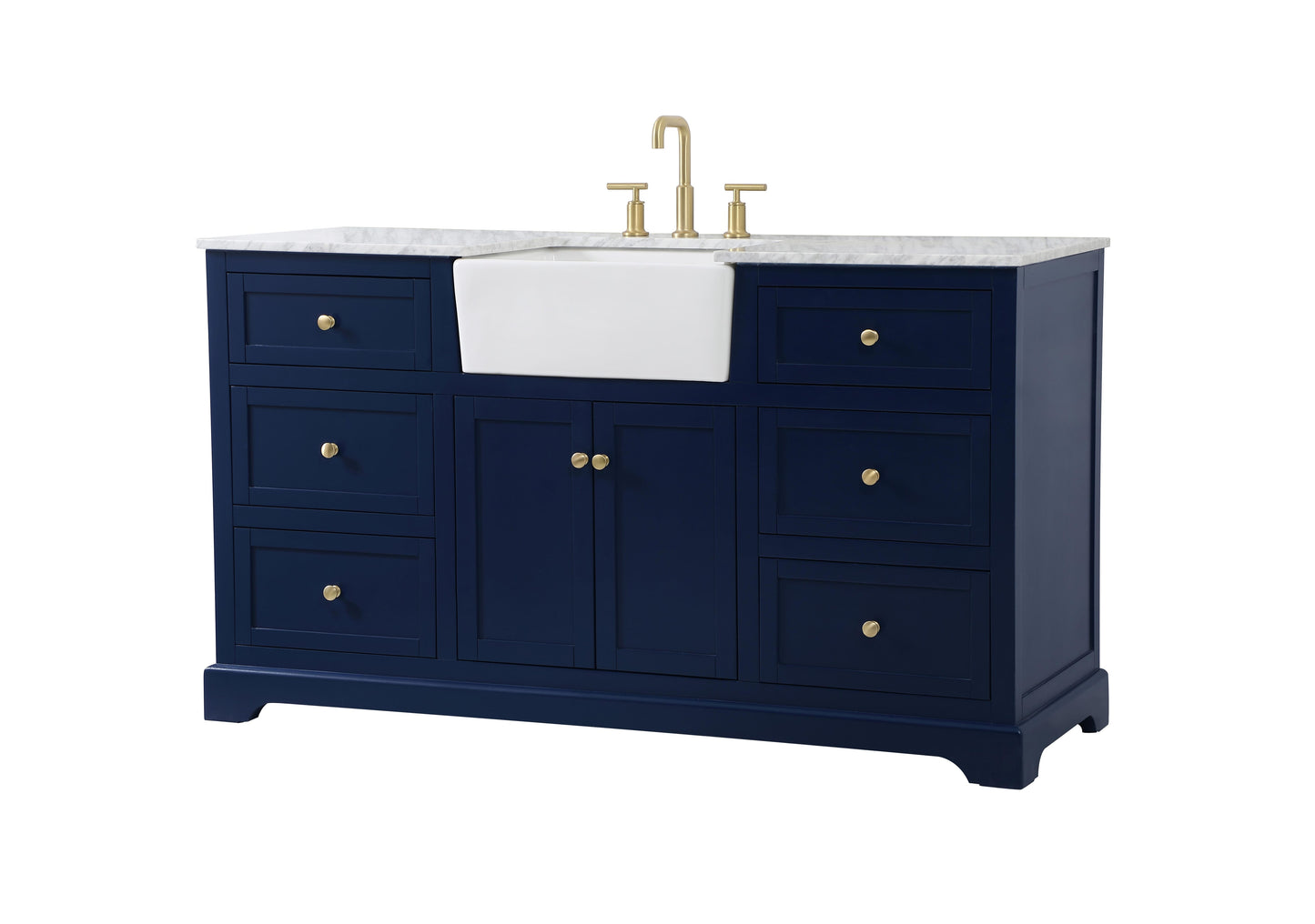 60 inch Single Bathroom Vanity in Blue