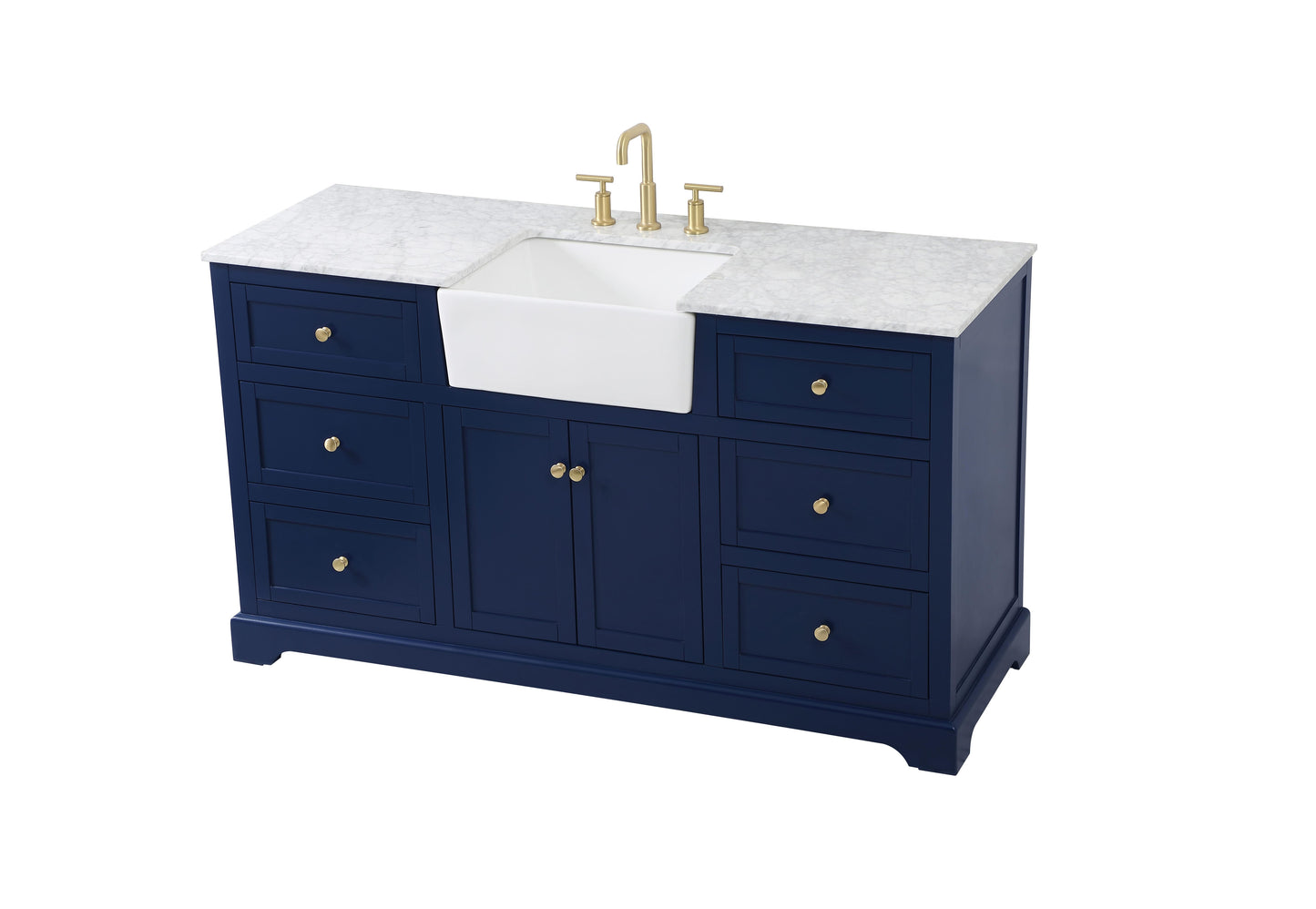 60 inch Single Bathroom Vanity in Blue