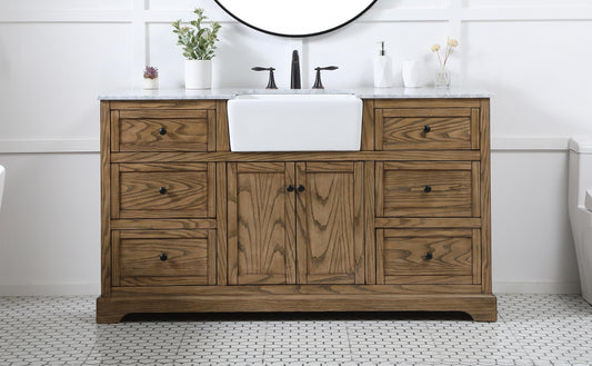 60 inch Single Bathroom Vanity in Driftwood - BC4606035DW