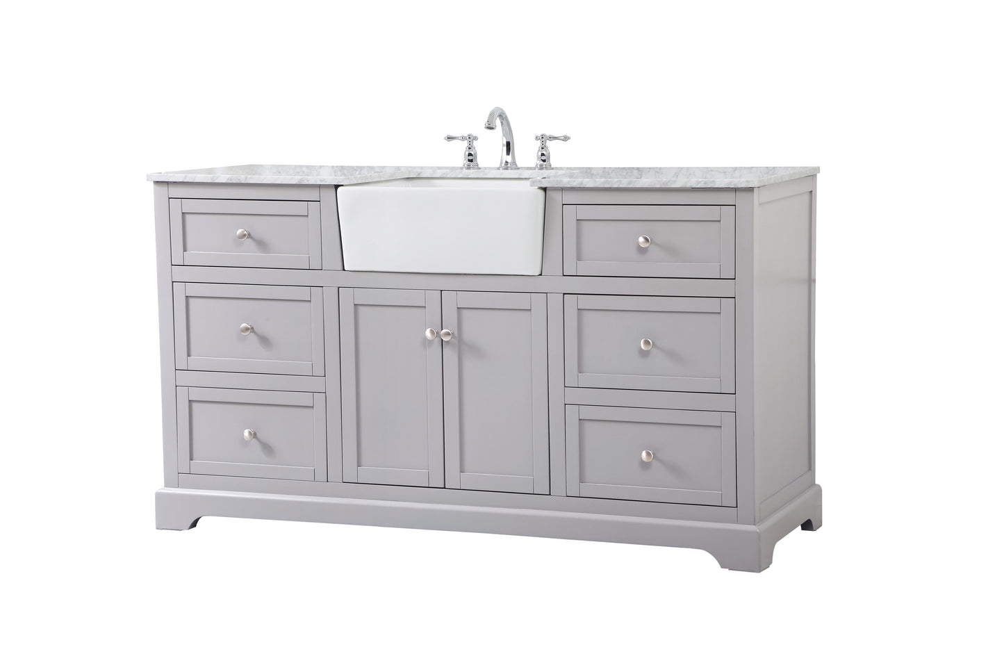 60 inch Single Bathroom Vanity in Grey