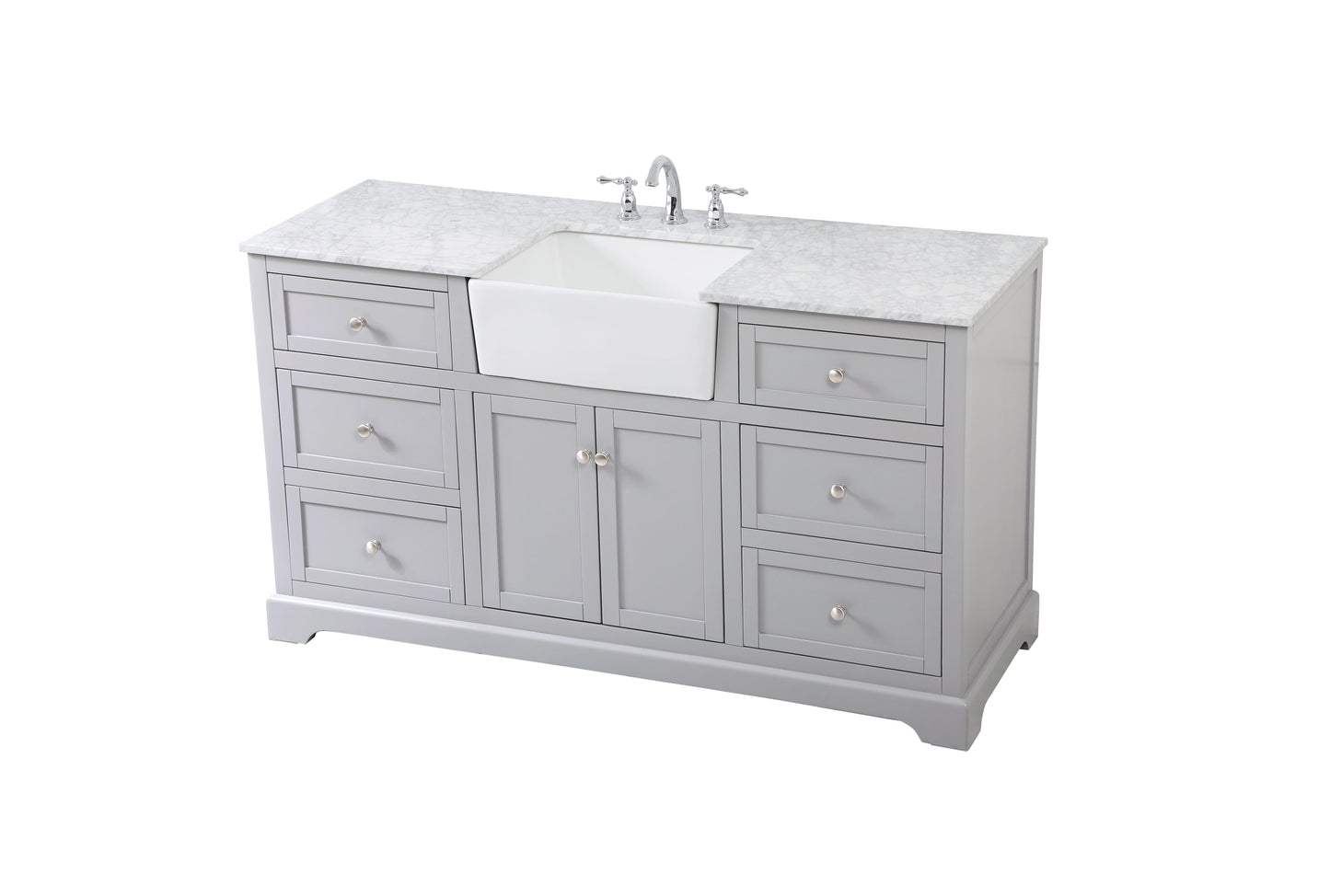 60 inch Single Bathroom Vanity in Grey