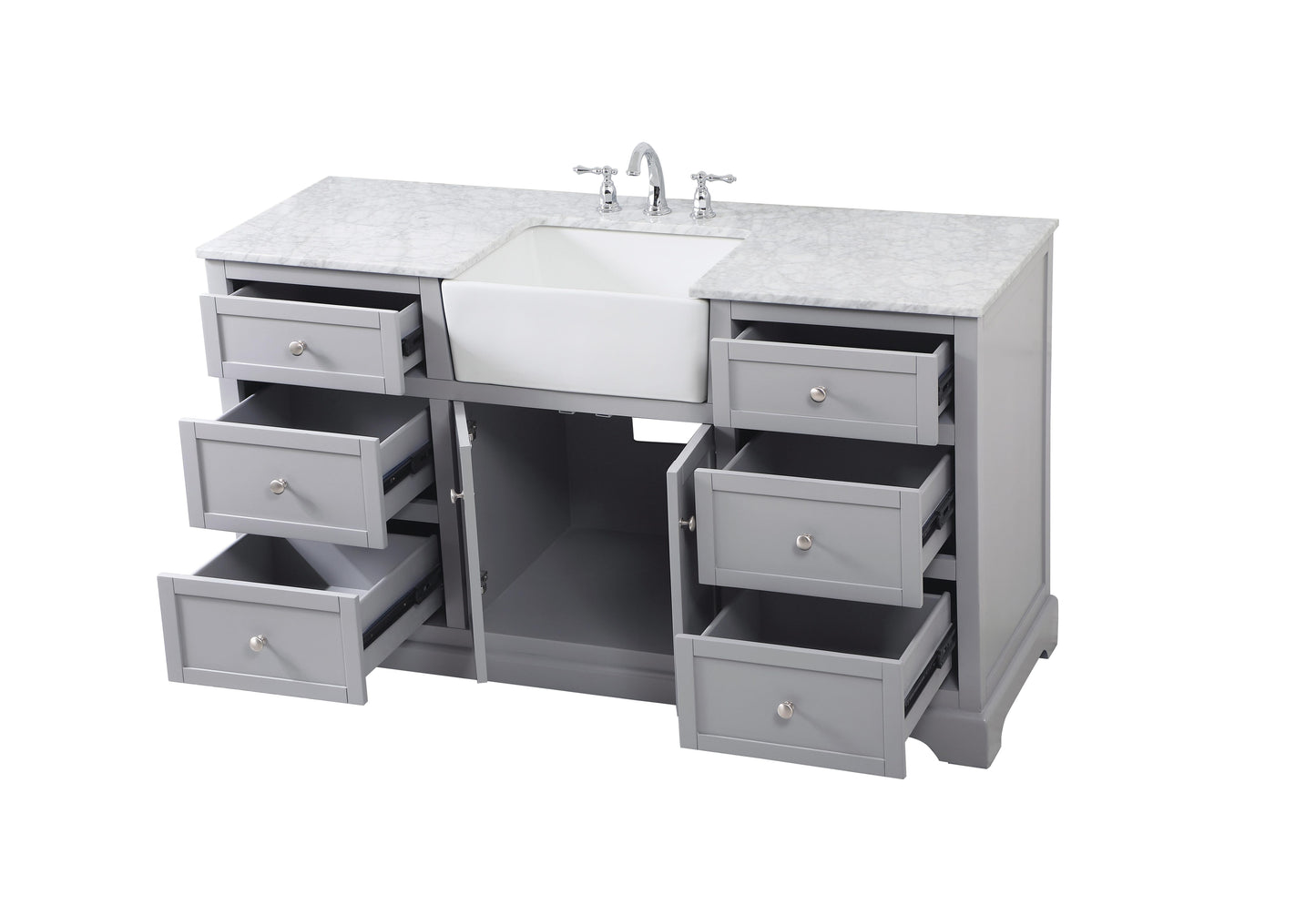 60 inch Single Bathroom Vanity in Grey