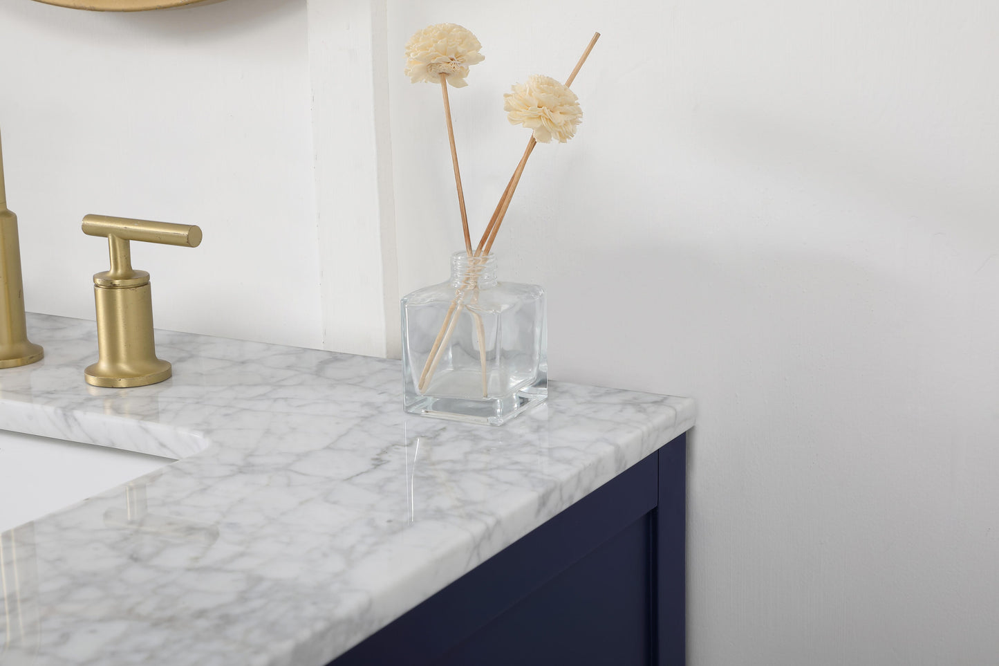 72 inch Double Bathroom Vanity in Blue