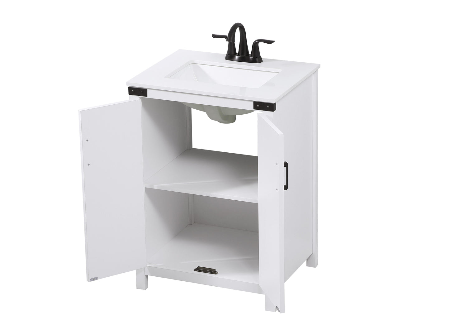 24 inch Single Bathroom Vanity in White - BC4702434WH