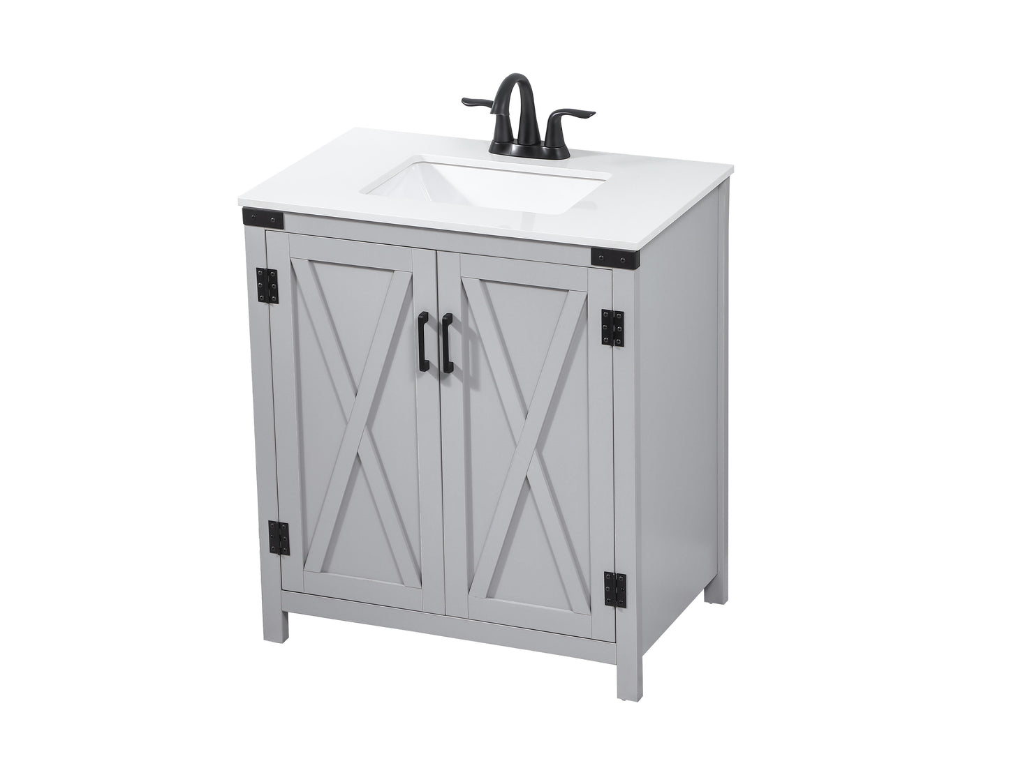 30 inch Single Bathroom Vanity in Grey - BC4703034GR