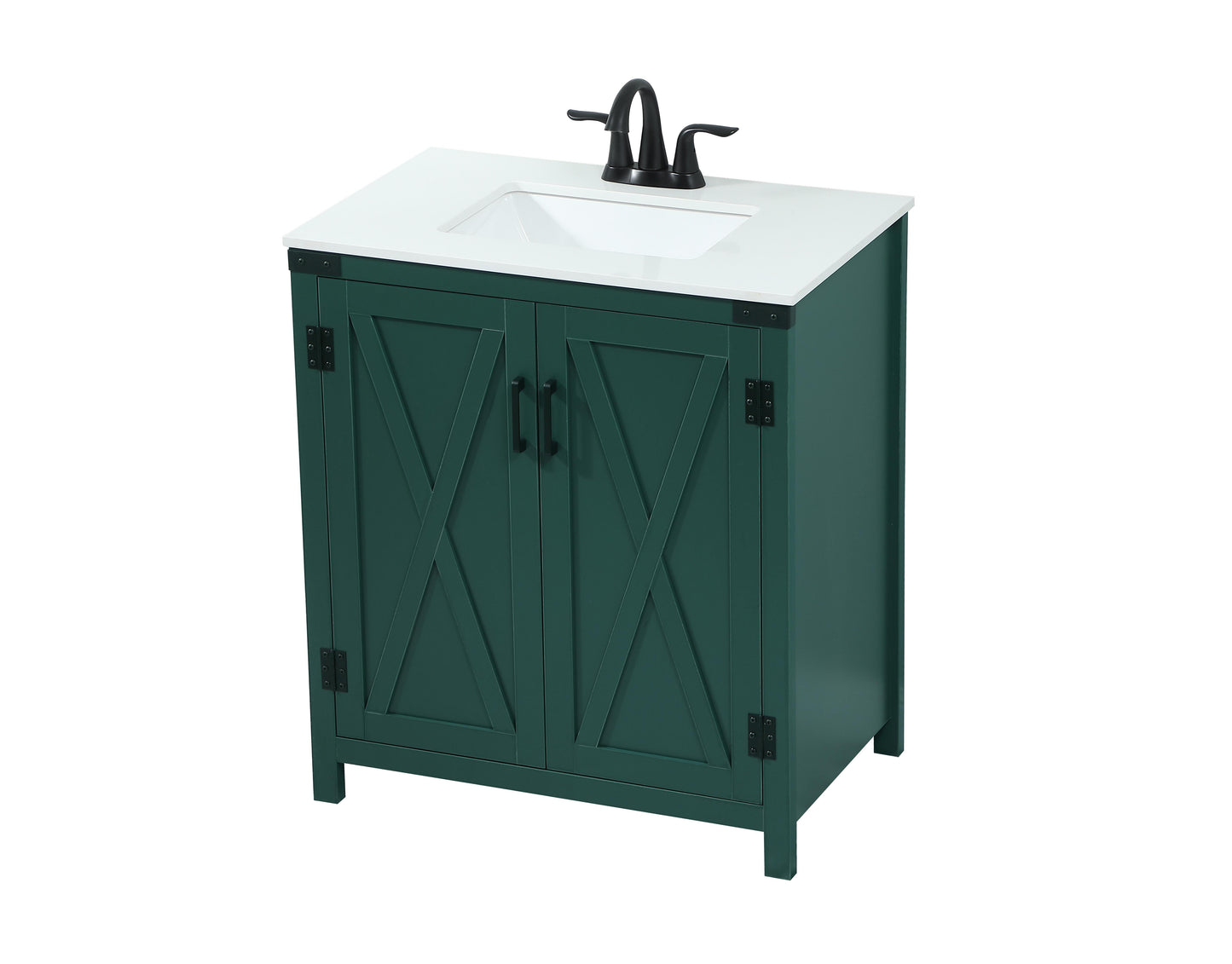 30 inch Single Bathroom Vanity in Green - BC4703034GN