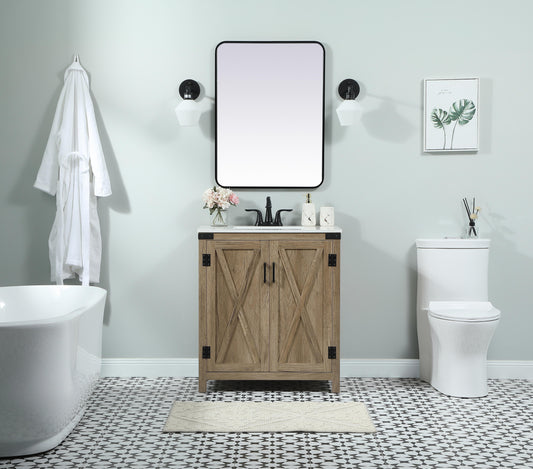 30 inch Single Bathroom Vanity in Natural Oak - BC4703034NT