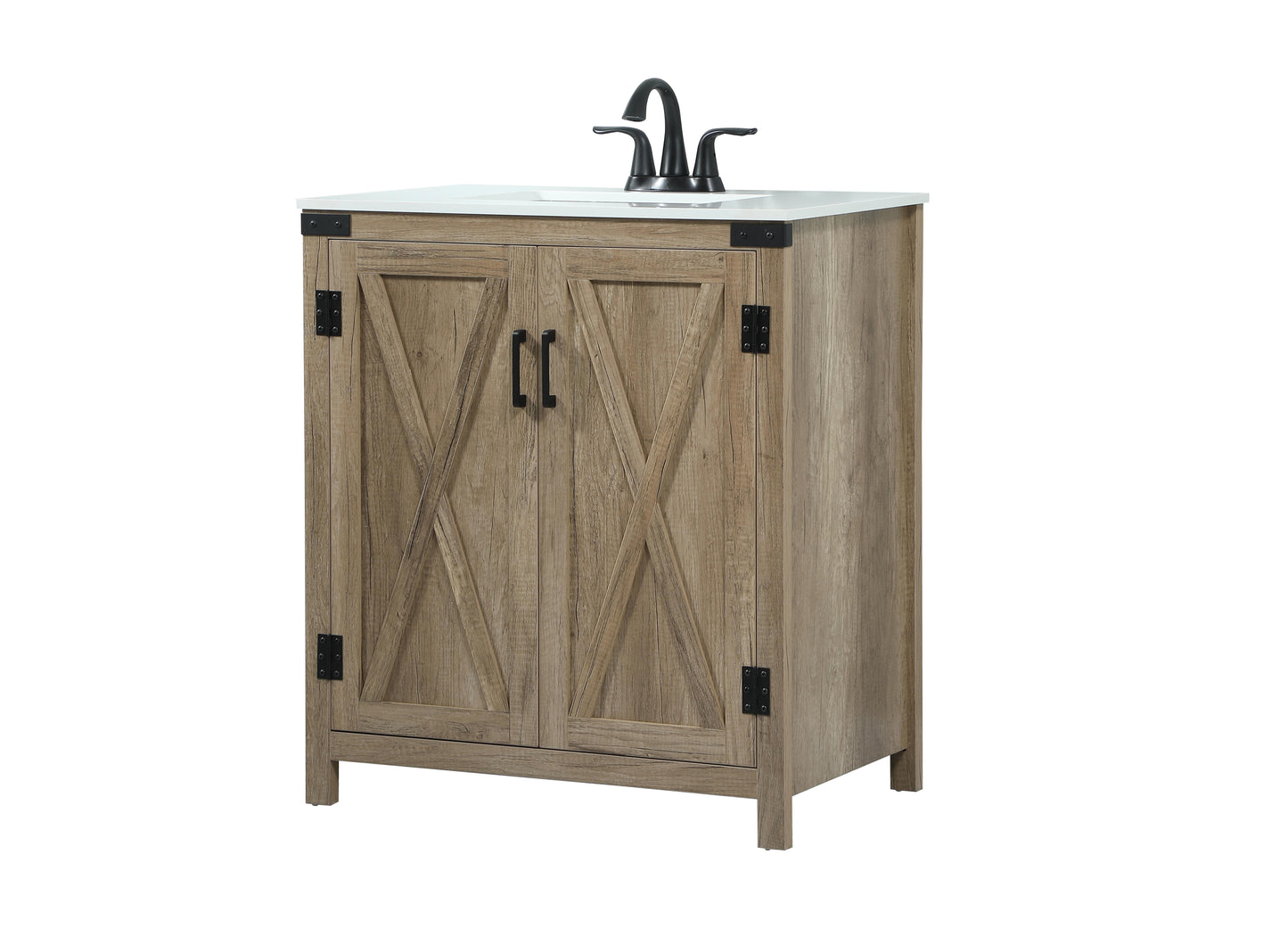 30 inch Single Bathroom Vanity in Natural Oak - BC4703034NT