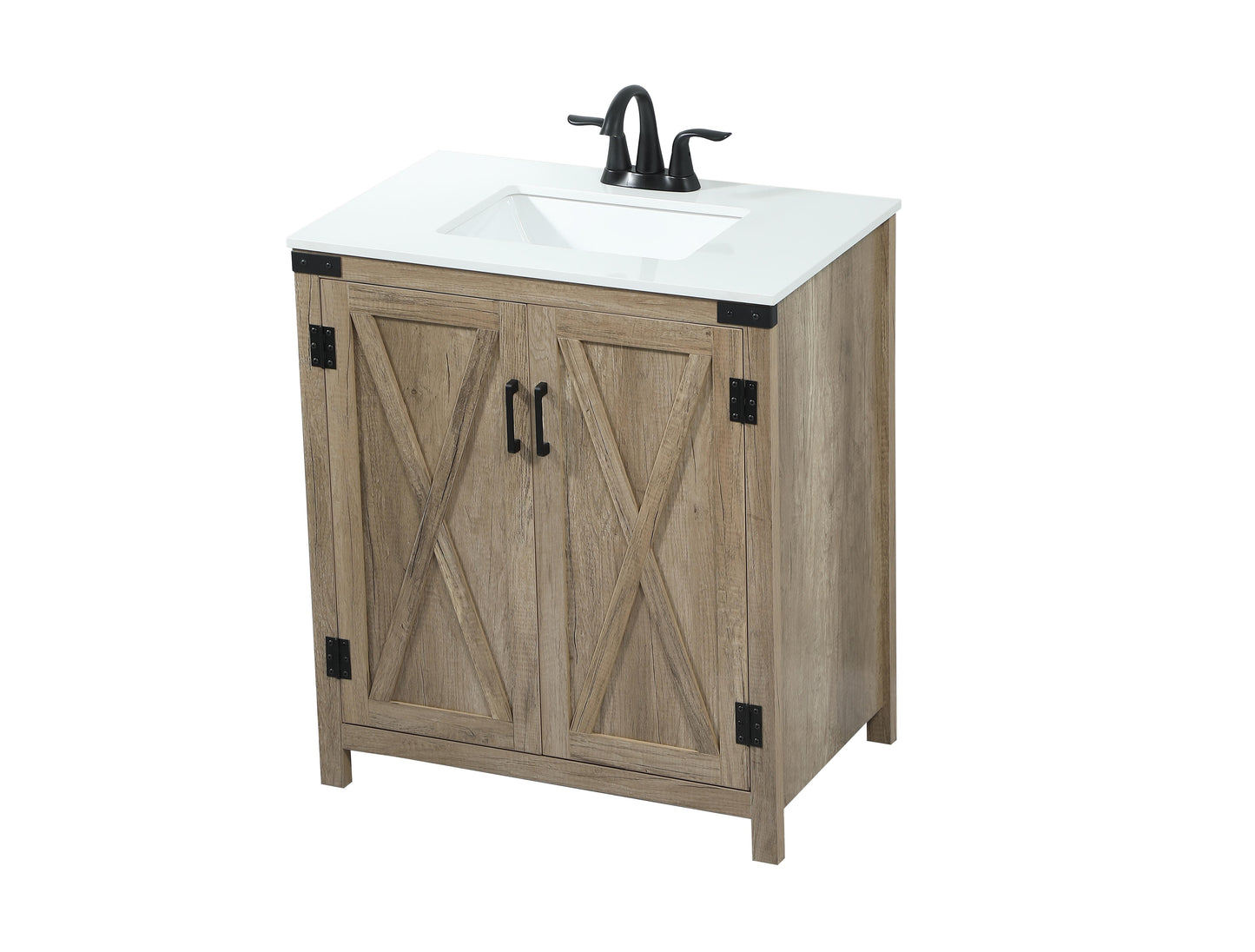 30 inch Single Bathroom Vanity in Natural Oak - BC4703034NT