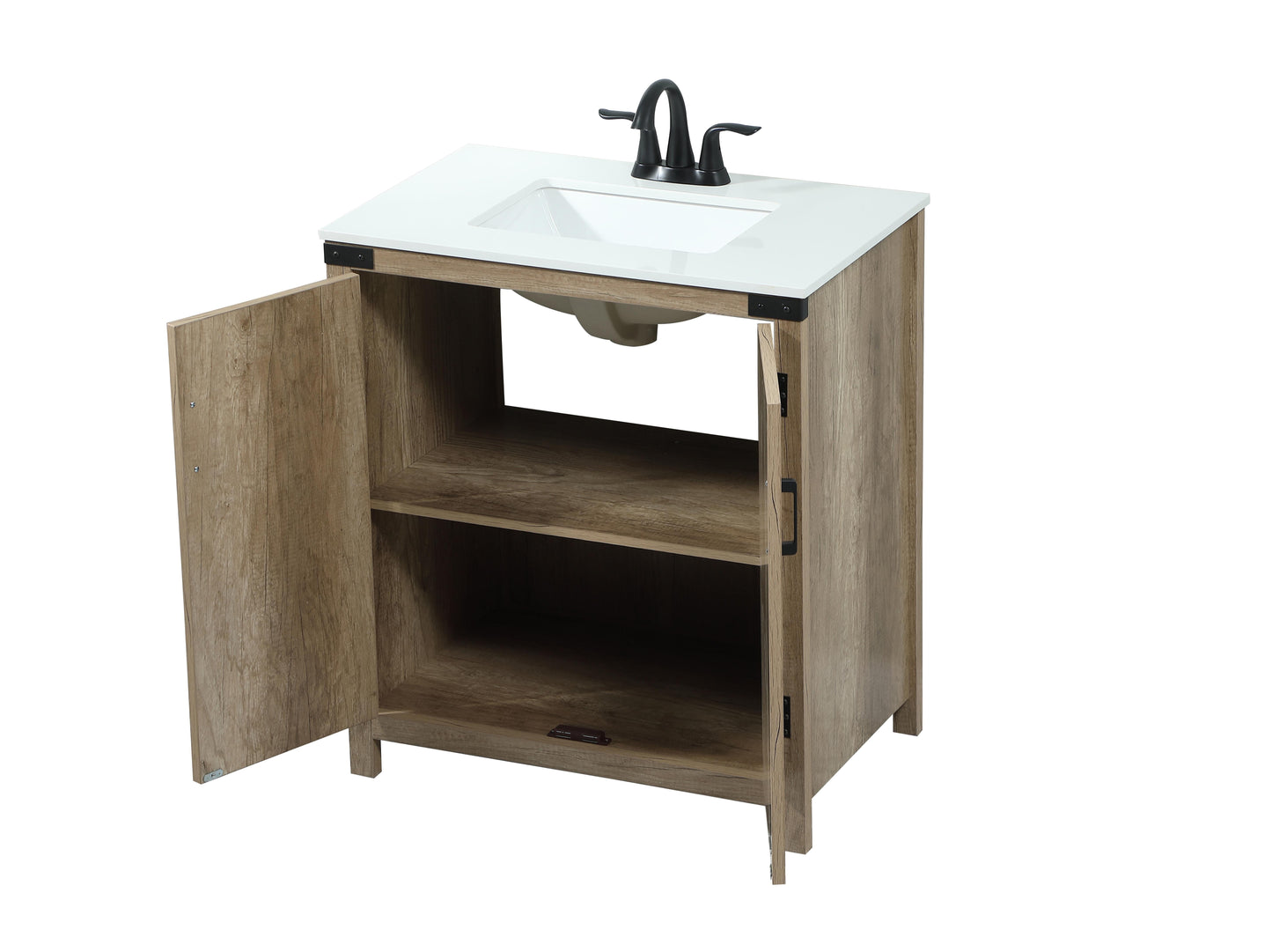 30 inch Single Bathroom Vanity in Natural Oak - BC4703034NT