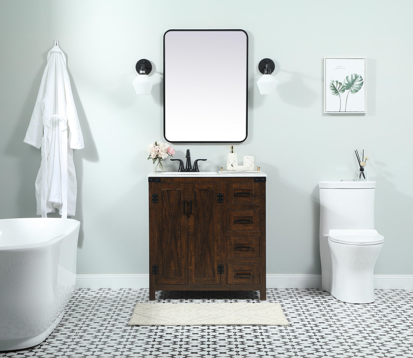 32 inch Single Bathroom Vanity in Expresso - BC4703234EX