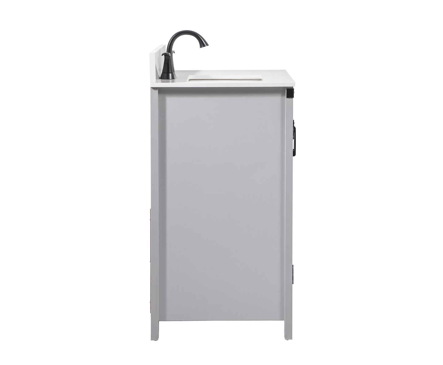 32 inch Single Bathroom Vanity in Grey with backsplash - BC4703234GR-BS