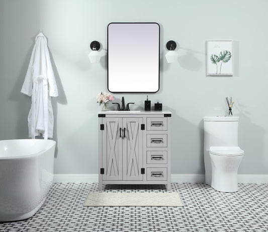 32 inch Single Bathroom Vanity in Grey - BC4703234GR