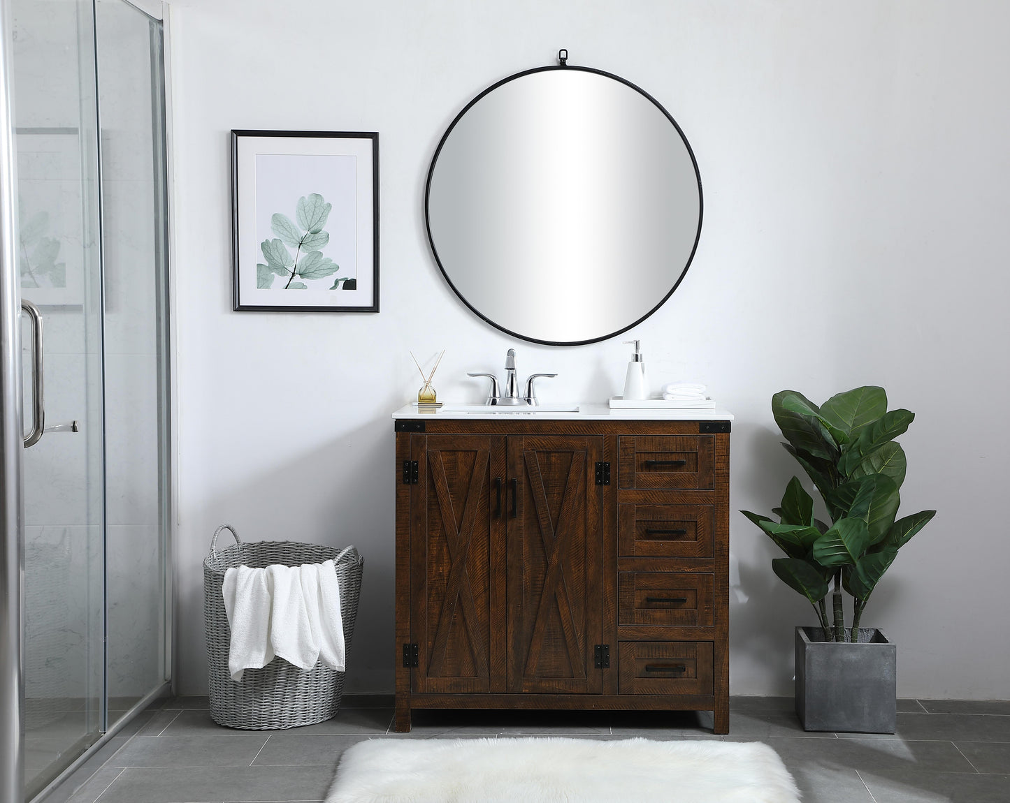 36 inch Single Bathroom Vanity in Espresso - BC4703634EX