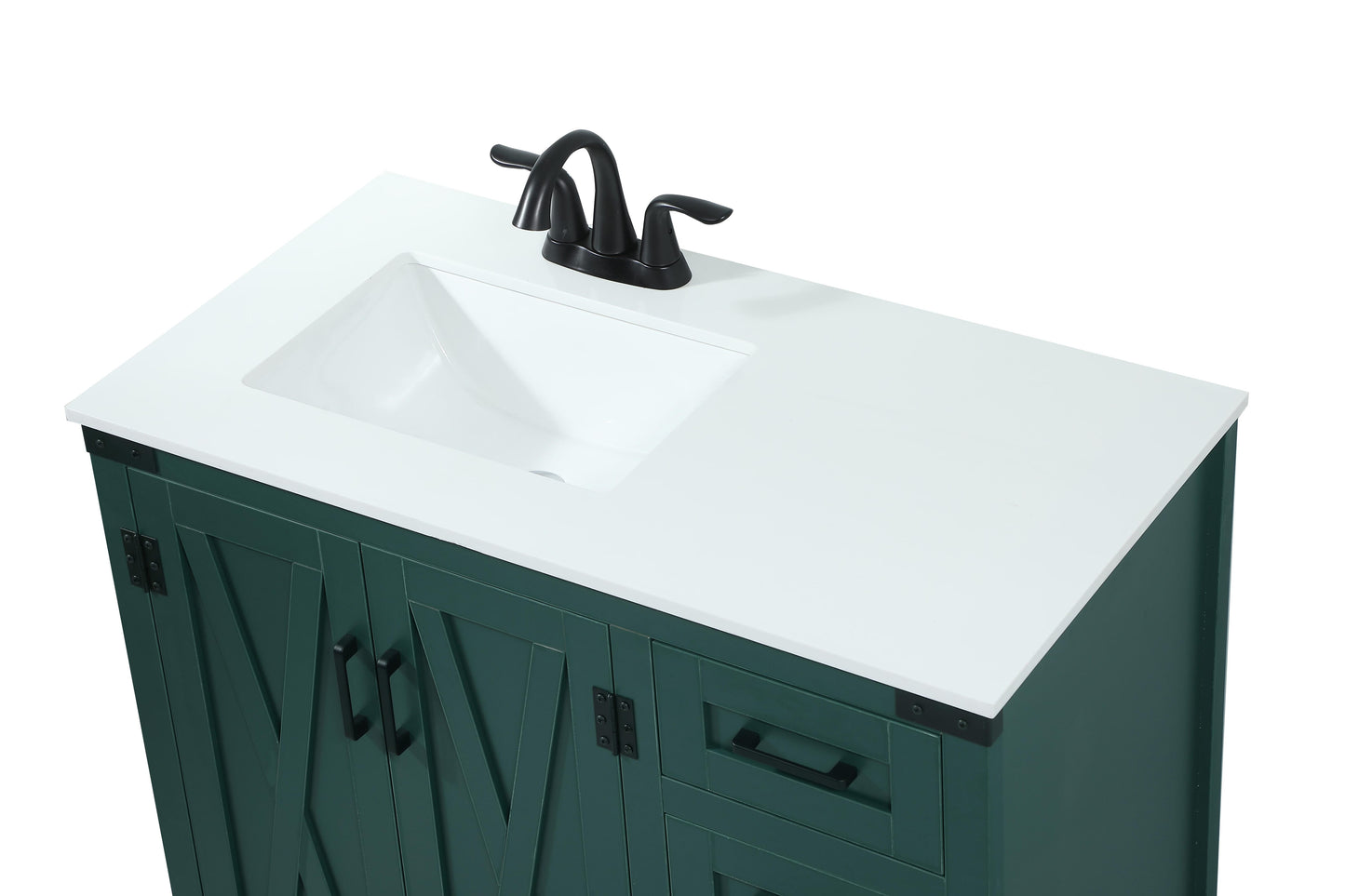 36 inch Single Bathroom Vanity in Green