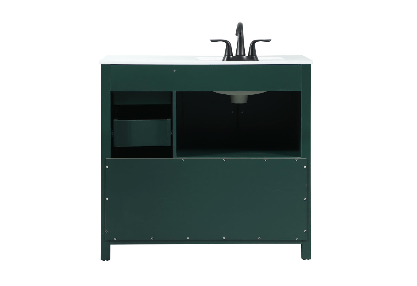 36 inch Single Bathroom Vanity in Green