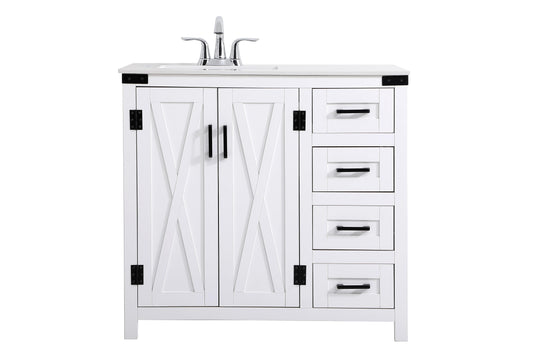 36 inch Bathroom Vanity in White