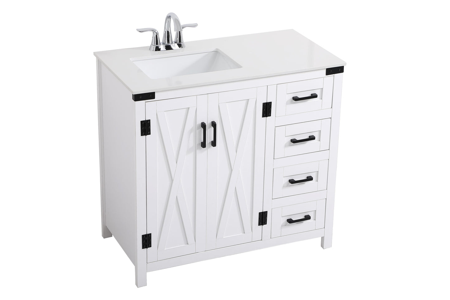 36 inch Bathroom Vanity in White