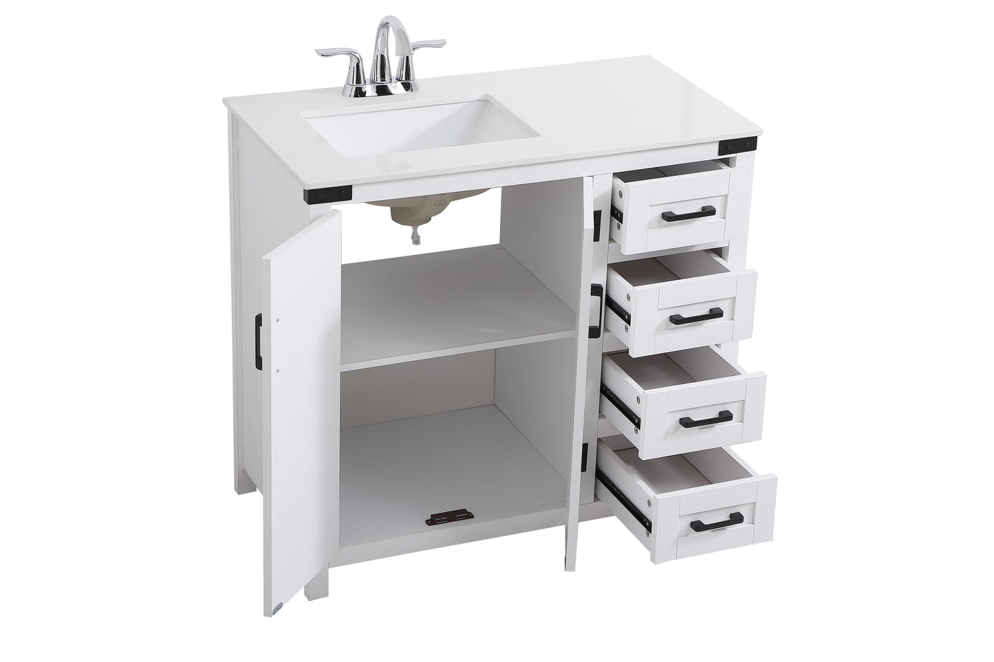 36 inch Bathroom Vanity in White