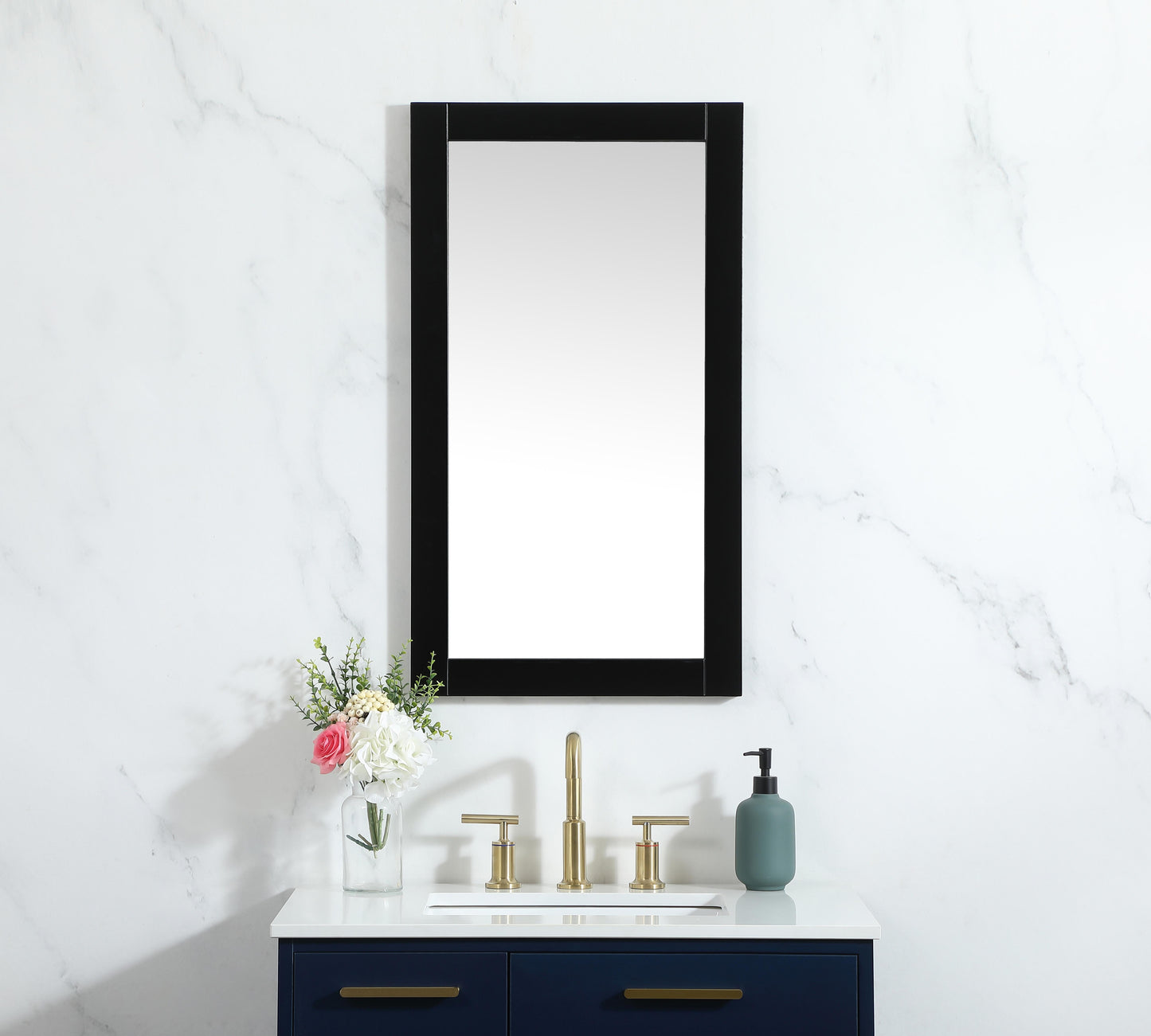 Envision, Aqua Vanity Mirror 18X32 Inch in, Modern, Black - MR3401832BK