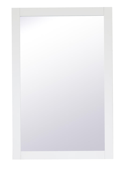 Envision, Aqua Rectangle Vanity Mirror 24 Inch in, Contemporary, White - MR3402436WH