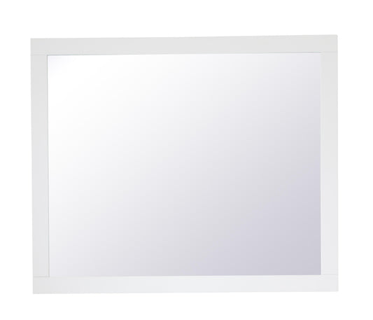 Envision, Aqua Rectangle Vanity Mirror 30 Inch in, Contemporary, White - MR3403036WH