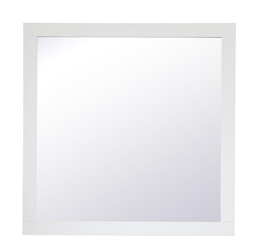 Envision, Aqua Square Vanity Mirror 36 Inch in, Contemporary, White - MR3403636WH