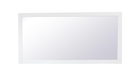 Envision, Aqua Rectangle Vanity Mirror 72 Inch in, Contemporary, White - MR3407236WH